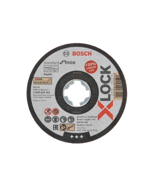Bosch Δίσκος Κοπής Μετάλλου 115mm 2608619261