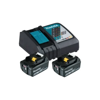 Makita Σετ 2 Μπαταριών Εργαλείου Λιθίου 18V Χωρητικότητας 6Ah με Φορτιστή DC18RC