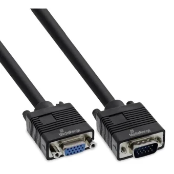 MediaRange Καλώδιο Επέκτασης VGA Male to VGA female 2m Μαύρο MRCS249