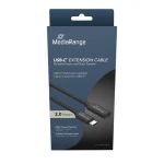 MediaRange USB Καλώδιο Επέκτασης USB‑C Male to USB‑C Female 2m 3.2 Gen 1 5Gbps PD 60W Μαύρο MRCS245 - Image 2