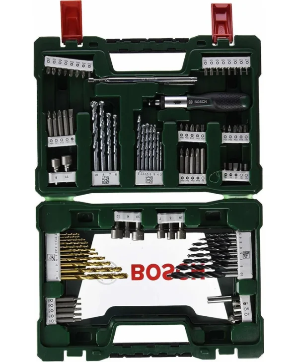 Bosch Σετ 91 Τρυπάνια Τιτανίου με Κυλινδρικό Στέλεχος