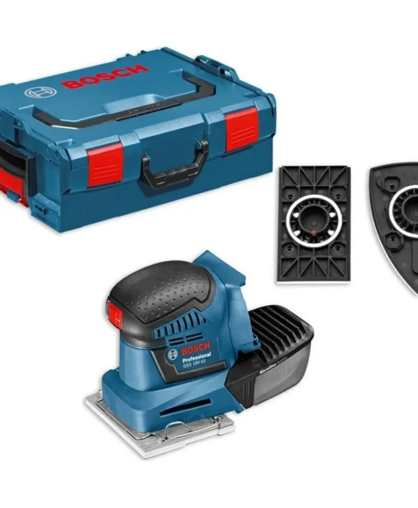 Bosch GSS 18V-10 Professional Παλμικό Τριβείο 18V Solo με Ρύθμιση Ταχύτητας και με Σύστημα Αναρρόφησης