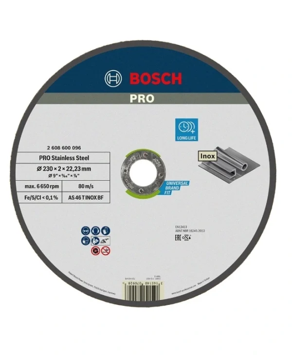 Bosch Δίσκος Κοπής Μετάλλου με 46 Δόντια 230mm