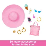 Barbie Beach Glam με Αξεσουάρ Κούκλα για 3+ ετών+ Ετών 30εκ. (Διάφορα Σχέδια) 1τμχ - Image 4