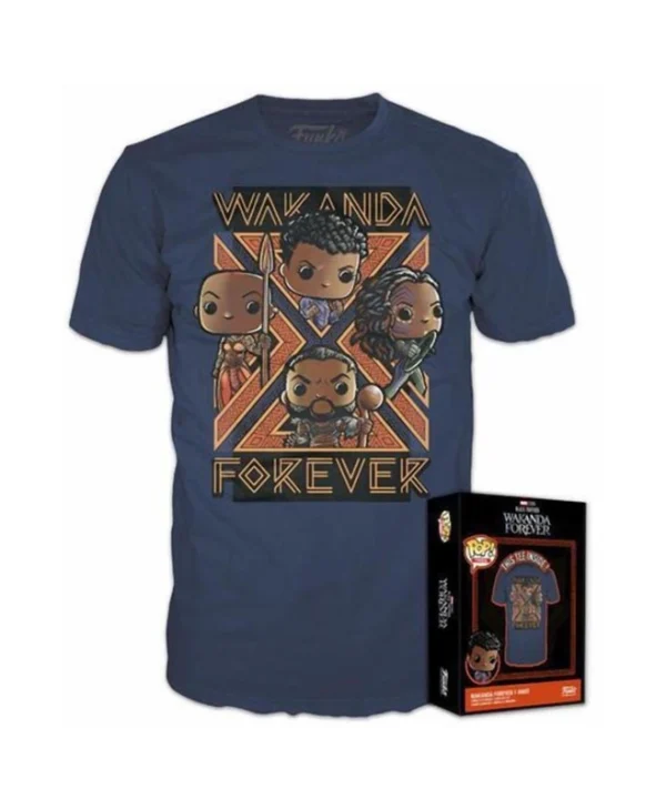 Funko Pop! Tees Marvel: Black Panther - Wakanda Forever (M) Boxed (M) Special Edition