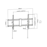Gembird WM-90T-01 Βάση Τηλεόρασης Τοίχου έως 70kg WM-90T-01 - Image 2