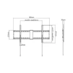 Gembird WM-90F-01 Βάση Τηλεόρασης Τοίχου έως 90" και 70kg WM-90F-01 - Image 3