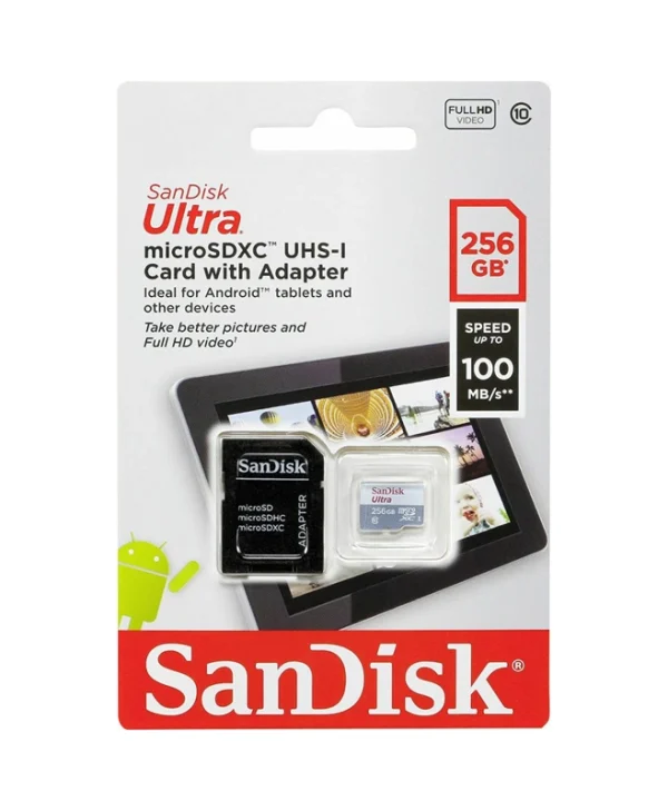Sandisk Ultra microSDXC 256GB Class 10 U1 UHS-I με αντάπτορα