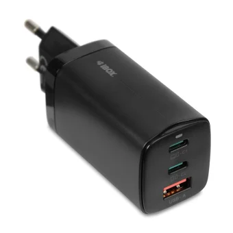 iBox Φορτιστής Χωρίς Καλώδιο με Θύρα USB-A και 2 Θύρες USB-C 65W Μαύρος (C-65)