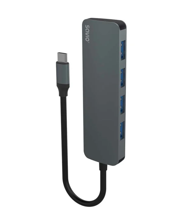 Savio USB 3.1 Hub 4 Θυρών με σύνδεση USB-C Γκρι