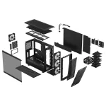 Fractal Design Meshify 2 Midi Tower Κουτί Υπολογιστή με Πλαϊνό Παράθυρο και RGB Φωτισμό Black TG Light Tint - Image 3