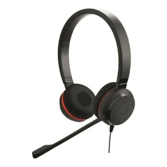 Jabra Evolve 30 II Duo On Ear Multimedia Ακουστικά με μικροφωνο και σύνδεση 3.5mm Jack