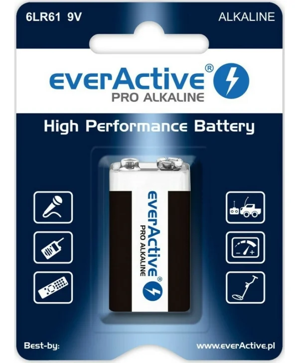 everActive Pro Αλκαλική Μπαταρία 9V 1τμχ