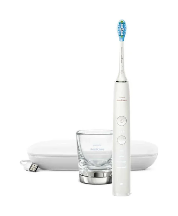 Philips Sonicare DiamondClean 9000 Ηλεκτρική Οδοντόβουρτσα με Χρονομετρητή, Αισθητήρα Πίεσης και Θήκη Ταξιδίου Λευκή