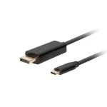 Lanberg USB 3.2 Cable USB-C male - DisplayPort Μαύρο 1m (CA-CMDP-10CU-0010-BK) CA-CMDP-10CU-0010-BK