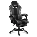 Huzaro Force 4.7 Καρέκλα Gaming Δερματίνης με Υποπόδιο Grey Mesh