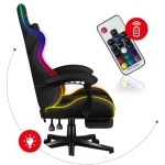 Huzaro Force 4.7 Καρέκλα Gaming Δερματίνης με RGB Φωτισμό και Υποπόδιο Grey Mesh - Image 3