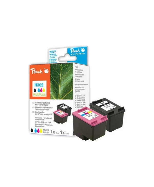 Peach Πακέτο Συμβατών Μελανιών Εκτυπωτή InkJet Canon PGI-525/CLI-526 19ml Πολλαπλό (Color) / Μαύρο 1τμχ