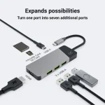 Green Cell HUBGC01 USB-C Docking Station με HDMI PD Γκρι HUBGC01 - Image 3