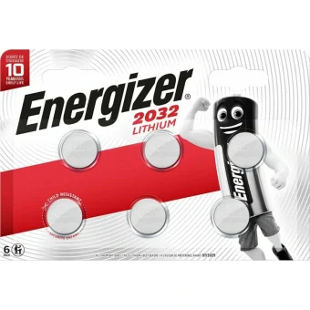 Energizer Μπαταρίες Λιθίου Ρολογιών CR2032 3V 6τμχ