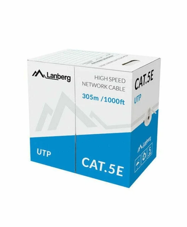 Lanberg Cat.5e Καλώδιο Δικτύου Ethernet χωρίς ακροδέκτες 305m Πράσινο 1τμχ
