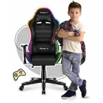Huzaro Ranger 6.0 Child RGB Mesh Καρέκλα Gaming Δερματίνης με Ρυθμιζόμενα Μπράτσα και RGB Φωτισμό Μαύρη - Image 2