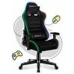 Huzaro Ranger 6.0 Child RGB Mesh Καρέκλα Gaming Δερματίνης με Ρυθμιζόμενα Μπράτσα και RGB Φωτισμό Μαύρη - Image 4
