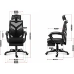 Huzaro Combat 5.0 Καρέκλα Gaming Δερματίνης με Υποπόδιο Μαύρη - Image 3