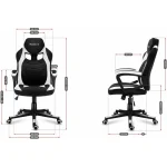 Huzaro Force 2.5 Υφασμάτινη Καρέκλα Gaming Λευκή - Image 3