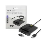Qoltec Intelligent Smart ID Chip SCR-0634 Card Reader USB 3.2 Type-C για SmartCard