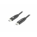 Lanberg USB 2.0 Cable USB-C male - USB-C 60W Μαύρο 1.8m (CA-CMCM-40CU-0018-BK) CA-CMCM-40CU-0018-BK