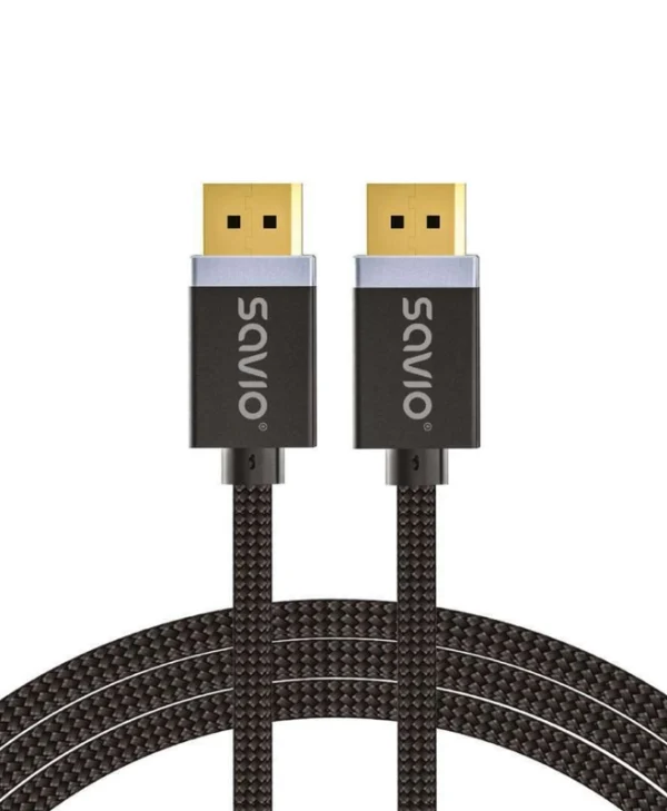 Savio Cable DisplayPort male - DisplayPort male 2m Μαύρο (CL-166) CL-166