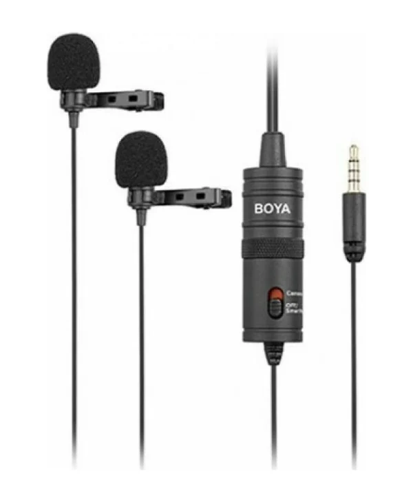 Boya BY-M1DM Σετ Πυκνωτικό Μικρόφωνο Πέτου, Clip On για Κάμερα σε Χρυσό Χρώμα BY-M1DM