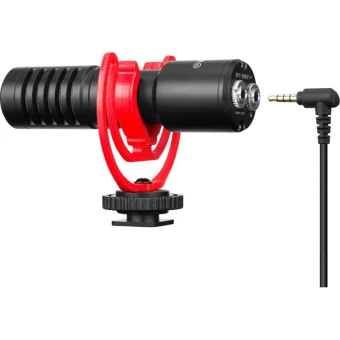 Boya BY-MM1+ Electret Μικρόφωνο Shock Mounted Δημοσιογραφικό BY-MM1+