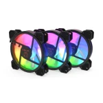 Krux Lunar 120 Case Fan με ARGB Φωτισμό και Σύνδεση 3-Pin 3τμχ