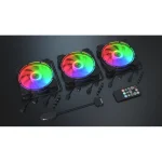 Krux Lunar 120 Case Fan με ARGB Φωτισμό και Σύνδεση 3-Pin 3τμχ - Image 3