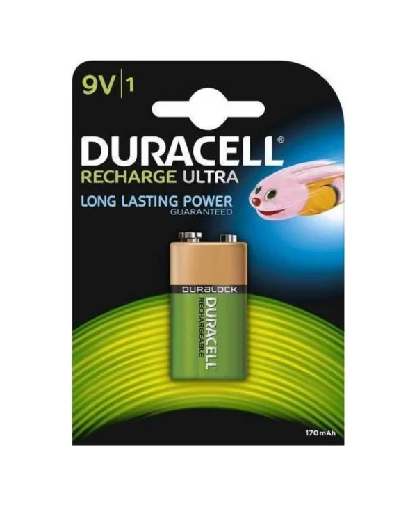 Duracell Recharge Ultra Επαναφορτιζόμενη Μπαταρία 9V Ni-MH 170mAh 1τμχ