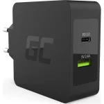 Green Cell Φορτιστής Χωρίς Καλώδιο με Θύρα USB-A και Θύρα USB-C 45W Power Delivery / Quick Charge 3.0 Μαύρος (CHAR10) CHAR10