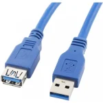 Lanberg USB 3.0 Cable USB-A male - USB-A female Μπλε 1.8m (CA-US3E-10CC-0018-B) CA-US3E-10CC-0018-B