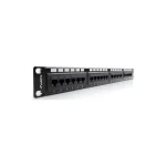 Lanberg Patch Panel Unshielded για Rack 1U 19" 24 Θυρών cat6 Μαύρο
