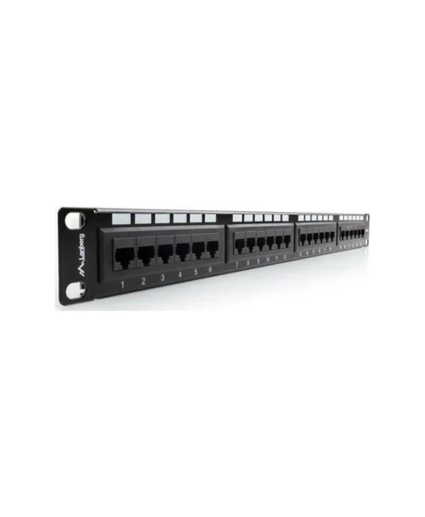 Lanberg Patch Panel Unshielded για Rack 1U 19" 24 Θυρών cat6 Μαύρο