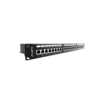 Lanberg Patch Panel Shielded για Rack 1U 19" 24 Θυρών cat6 Μαύρο