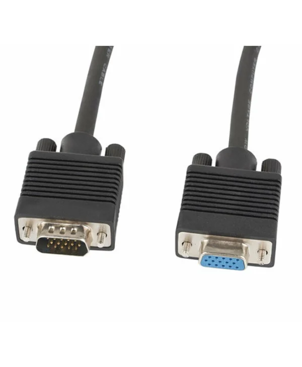 Lanberg Cable VGA male - VGA female Μαύρο 1.8m (CA-VGAC-10CC-0018-B+) CA-VGAC-10CC-0018-B+