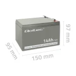 Qoltec Μπαταρία UPS με Χωρητικότητα 14Ah και Τάση 12V 53045 1τμχ 53045 - Image 2