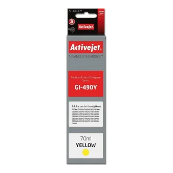 Active Jet Συμβατό Μελάνι Εκτυπωτή InkJet Canon GI-490Y 70ml Κίτρινο 1τμχ