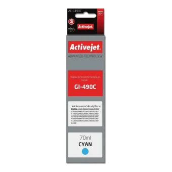 Active Jet Συμβατό Μελάνι Εκτυπωτή InkJet Canon GI-490C 70ml Κυανό 1τμχ