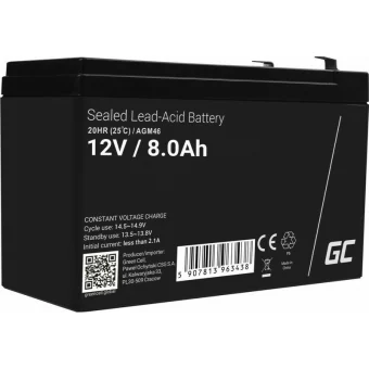 Green Cell Μπαταρία UPS με Χωρητικότητα 8Ah και Τάση 12V AGM46 1τμχ AGM46