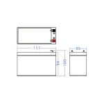 Green Cell Μπαταρία UPS με Χωρητικότητα 8Ah και Τάση 12V AGM46 1τμχ AGM46 - Image 2