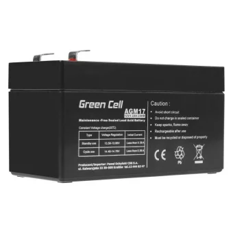 Green Cell Μπαταρία UPS με Χωρητικότητα 1.2Ah και Τάση 12V AGM17 1τμχ AGM17
