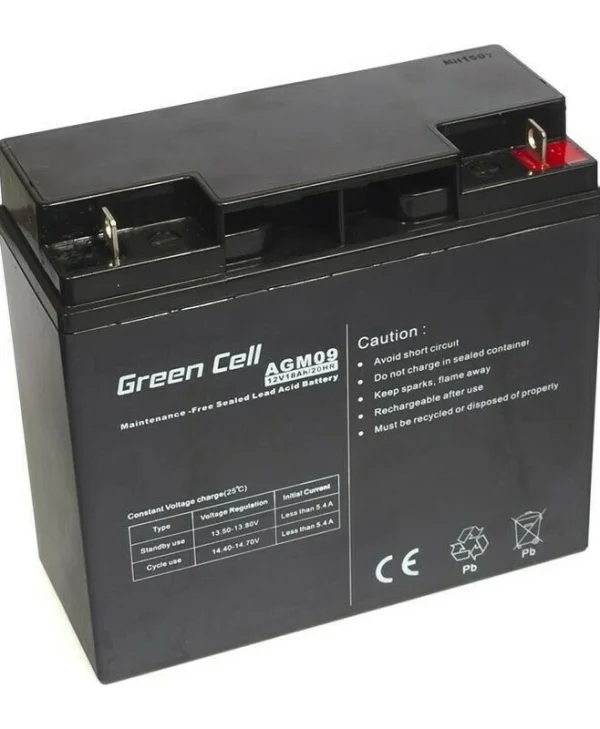 Green Cell Μπαταρία UPS με Χωρητικότητα 18Ah και Τάση 12V AGM09 1τμχ AGM09